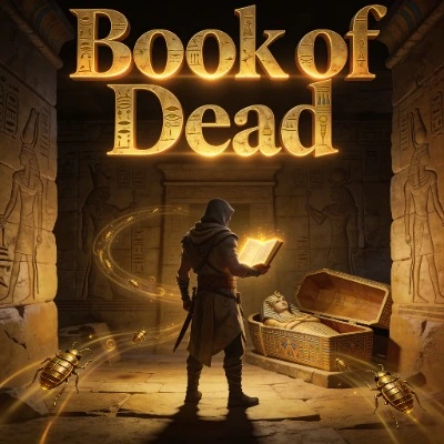 Book of Dead slot game image for Kong Casino players in the United Kingdom